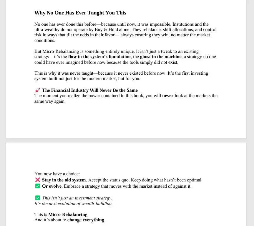 Standard Edition - The Art of the Micro-Rebalance: The New Financial Frontier Index Rebalancing