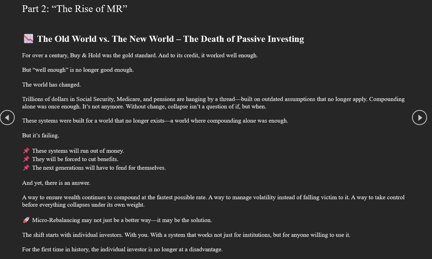 The Art of the Micro-Rebalance: The New Financial Frontier Index Rebalancing